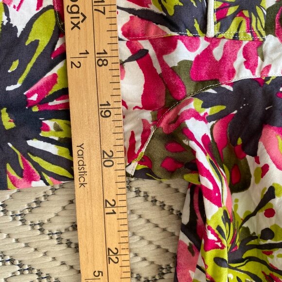 NWT Trina Turk Womens 100% Cotton Pajama PJ Top Floral Button Up Collared Comfy - Picture 9 of 10